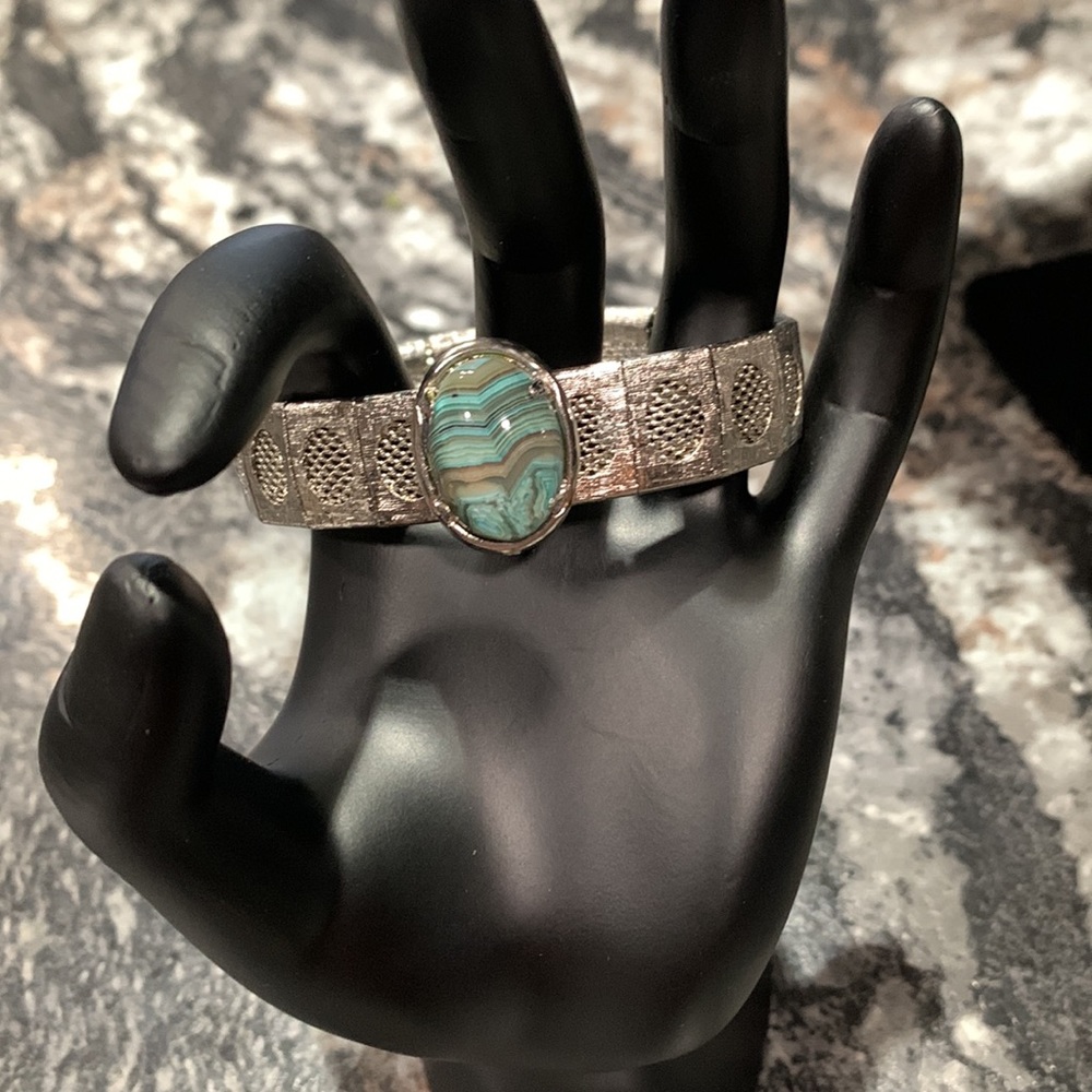 Silver bracelet with turquoise stone from Egypt